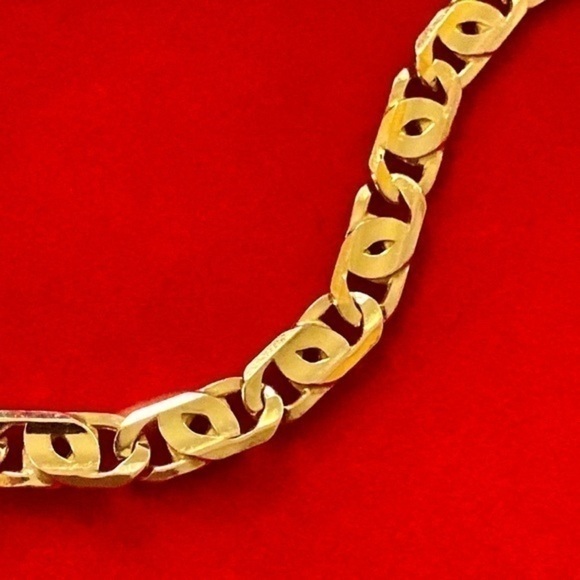 Italian Gold 14K solid gold yellow bracelet 15.4 gr white unisex - Picture 2 of 12